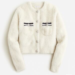 Cropped Lady Jacket Sweater in brushed yarn